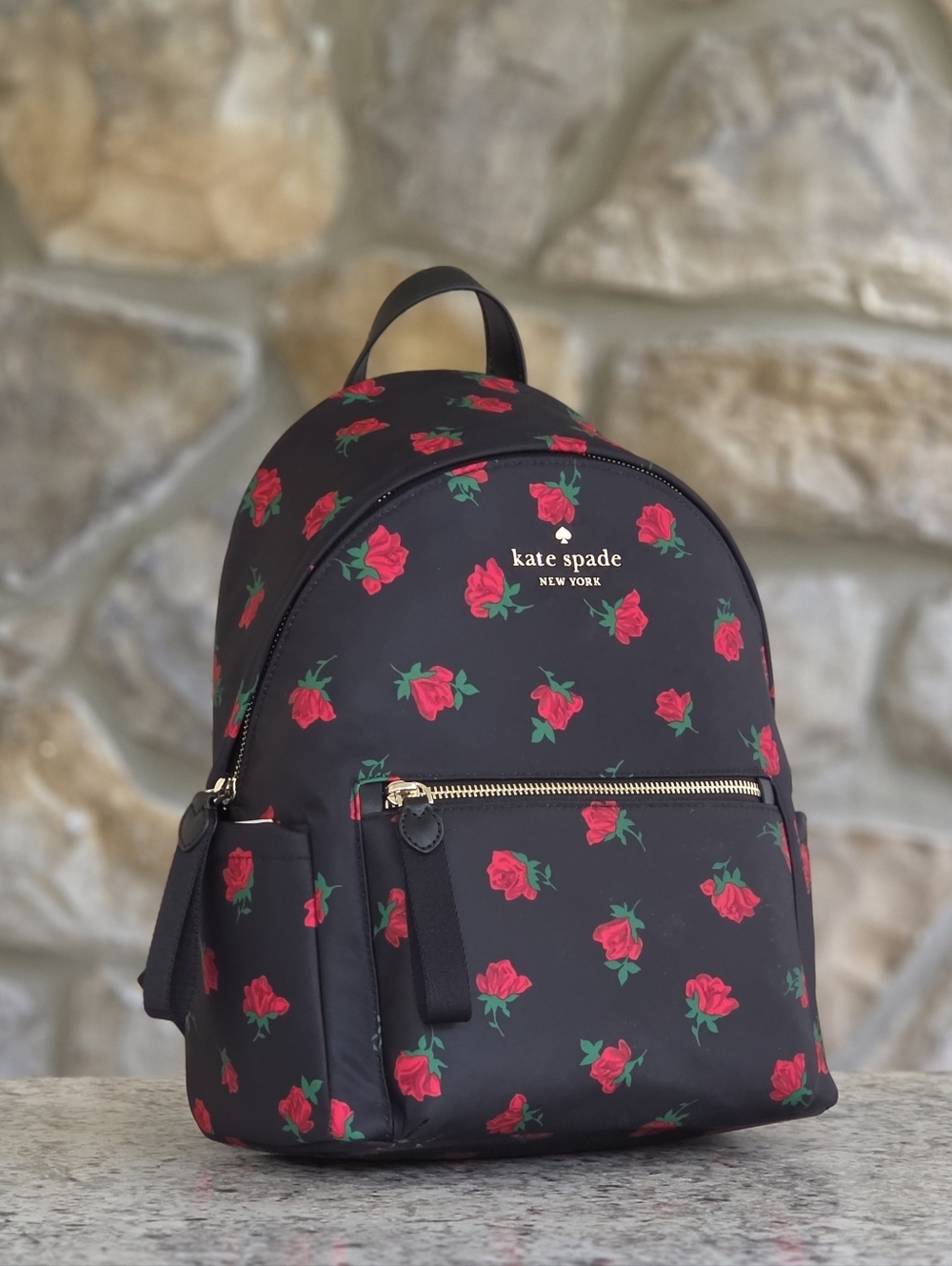 Kate Spade Chelsea Rose Toss Print Medium Backpack